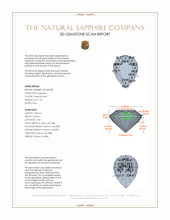 1.26 Ct. Greenish Blue Sapphire from Montana 3 D Scan Report