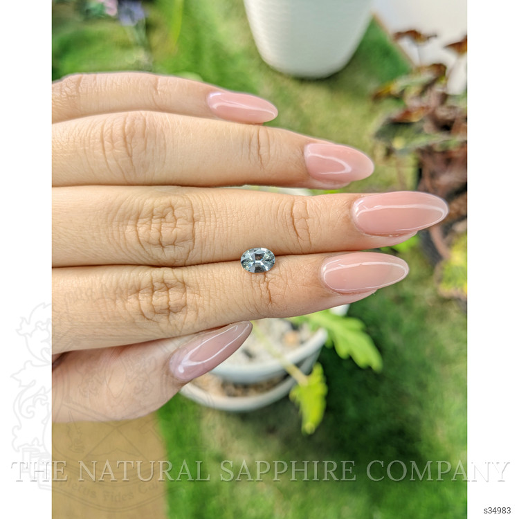 0.72 Ct. Bluish Green Sapphire from Ceylon (Sri Lanka)