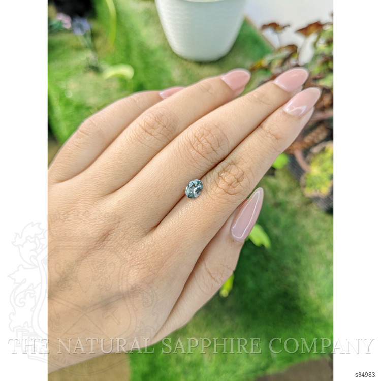 0.72 Ct. Bluish Green Sapphire from Ceylon (Sri Lanka)