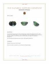 0.73 Ct. Green Sapphire from Madagascar Appraisal