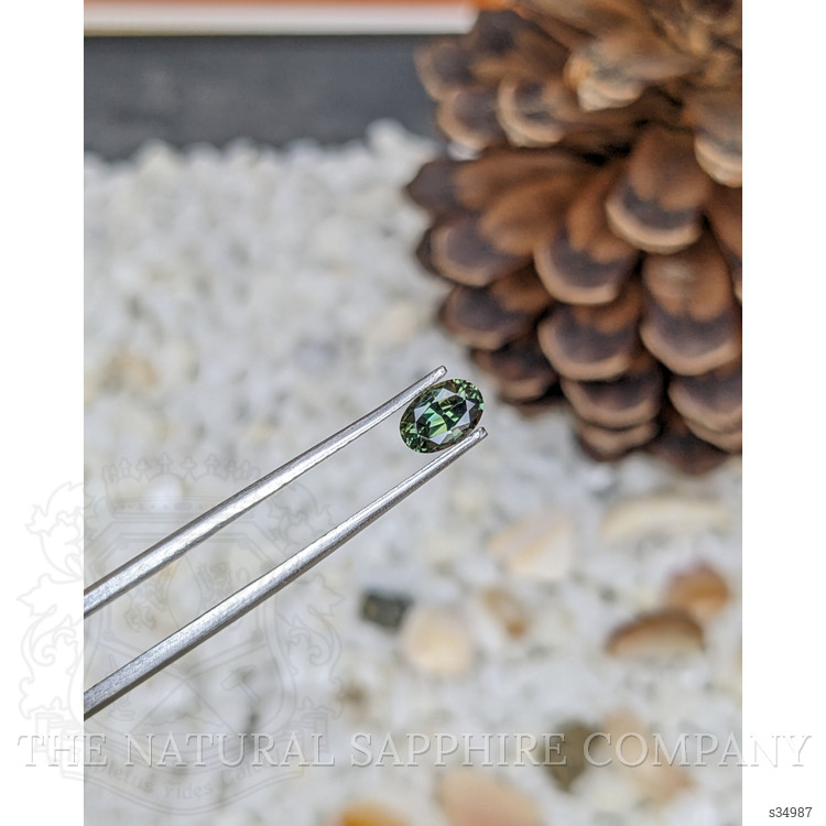 0.73 Ct. Green Sapphire from Madagascar