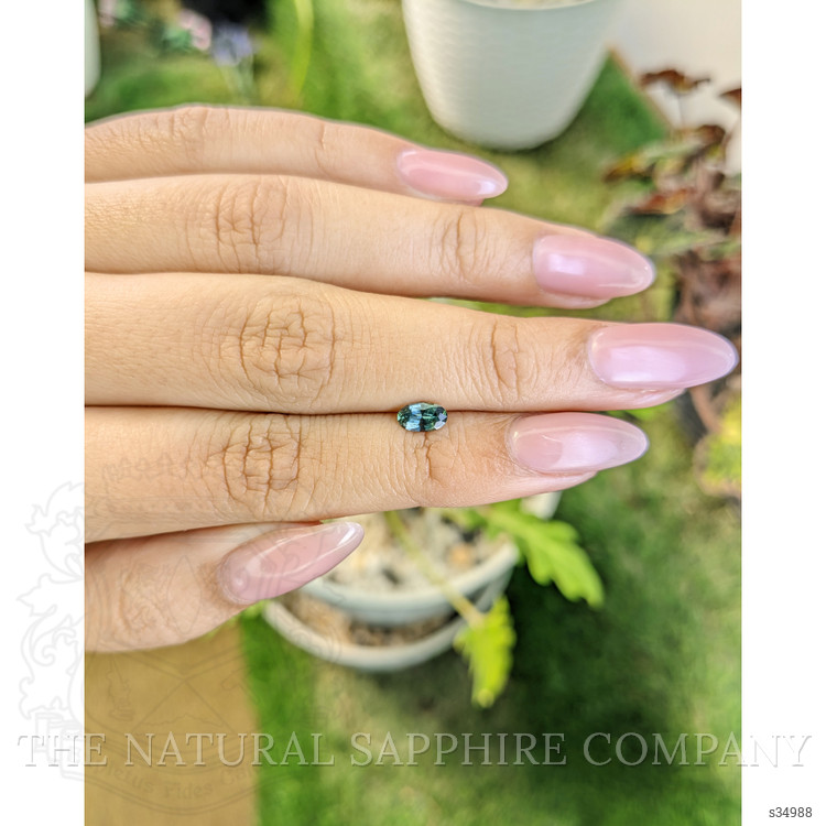 0.55 Ct. Bluish Green Sapphire from Madagascar