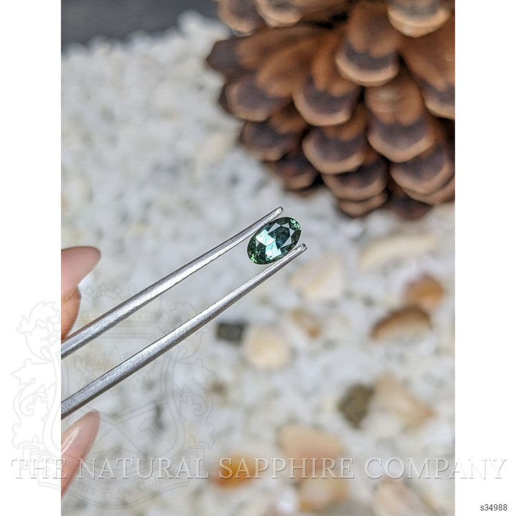 0.55 Ct. Bluish Green Sapphire from Madagascar