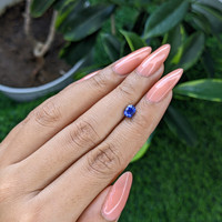 0.85 Ct. Blue Sapphire from Tanzania Life Style