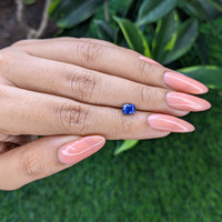 0.85 Ct. Blue Sapphire from Tanzania Life Style