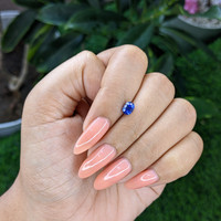 0.85 Ct. Blue Sapphire from Tanzania Life Style