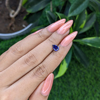 0.81 Ct. Blue Sapphire from Tanzania Life Style