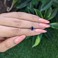0.81 Ct. Blue Sapphire from Tanzania Life Style
