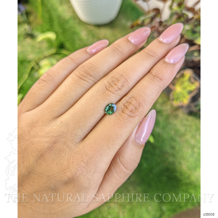 0.88 Ct. Bluish Green Sapphire from Madagascar