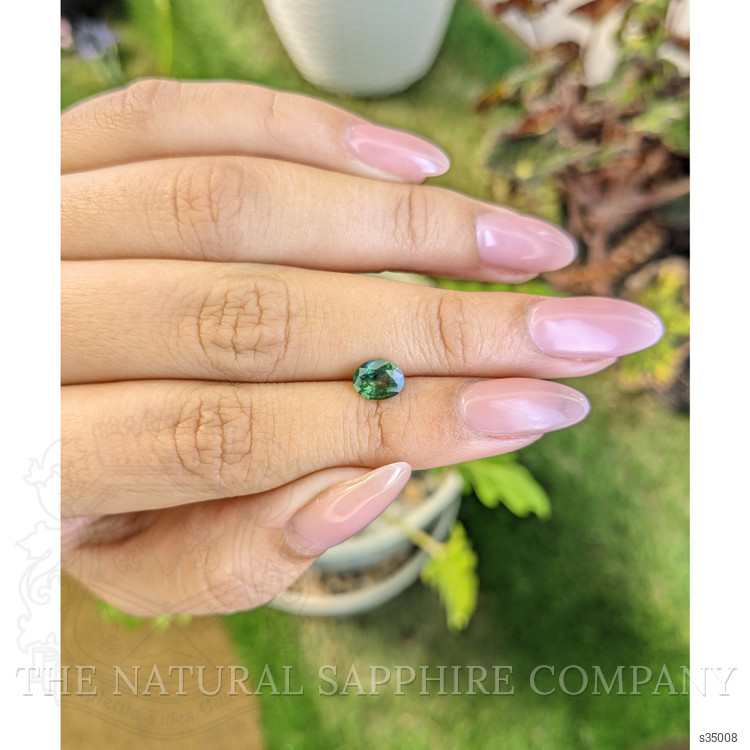 0.88 Ct. Bluish Green Sapphire from Madagascar