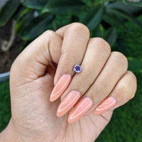 0.62 Ct. Violet Sapphire from Tanzania Life Style