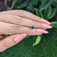 0.75 Ct. Blue Sapphire from Tanzania Life Style