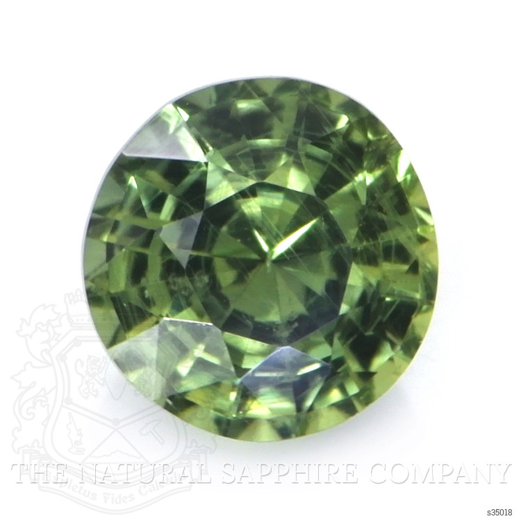 0.71 Ct. Yellowish Green Sapphire from Madagascar