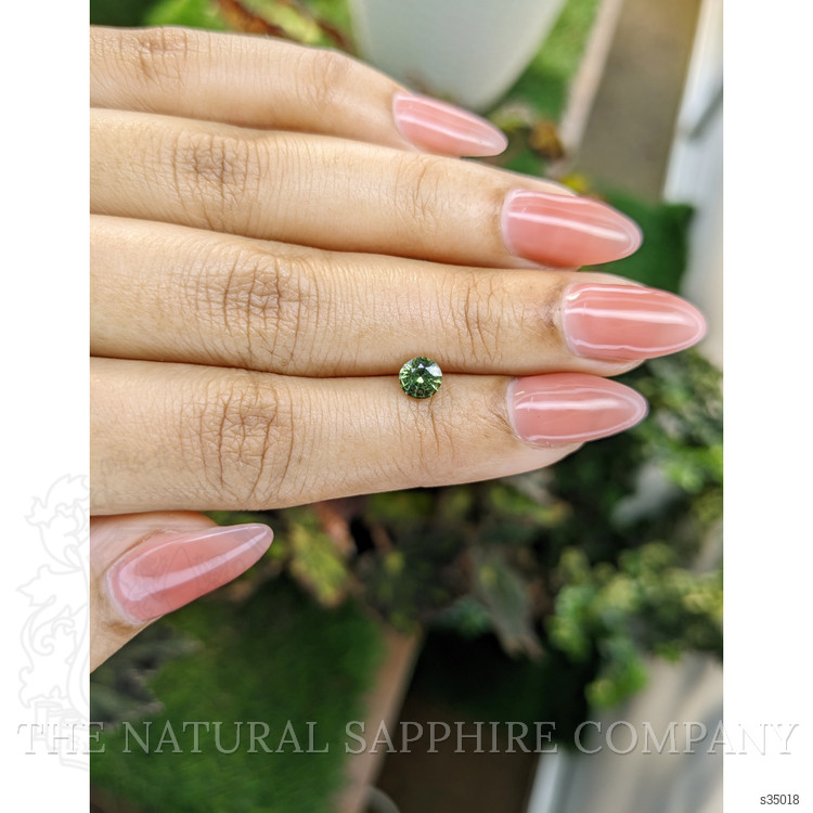 0.71 Ct. Yellowish Green Sapphire from Madagascar