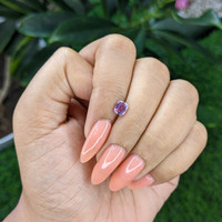 0.63 Ct. Pinkish Purple Sapphire from Tanzania Life Style