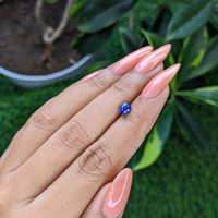 0.90 Ct. Blue Sapphire from Tanzania Life Style