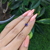 0.64 Ct. Purple Sapphire from Tanzania Life Style