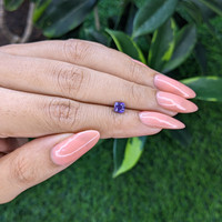 0.64 Ct. Purple Sapphire from Tanzania Life Style