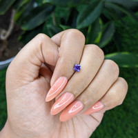 0.64 Ct. Purple Sapphire from Tanzania Life Style