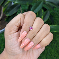 0.69 Ct. Purplish Pink Sapphire from Tanzania Life Style