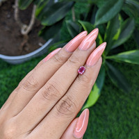 0.66 Ct. Reddish Pink Sapphire from Tanzania Life Style