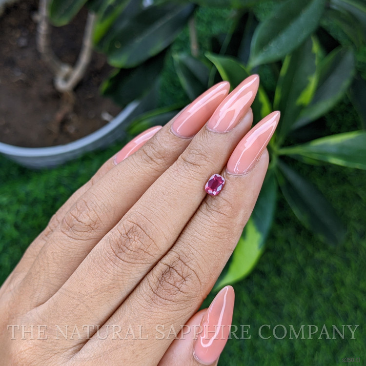 0.66 Ct. Reddish Pink Sapphire from Tanzania