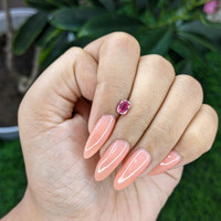 0.66 Ct. Reddish Pink Sapphire from Tanzania Life Style
