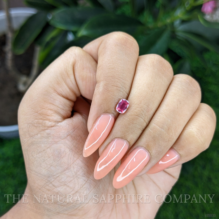 0.66 Ct. Reddish Pink Sapphire from Tanzania