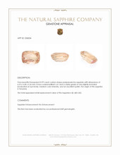 0.99 Ct. Padparadscha Sapphire from Tanzania Appraisal