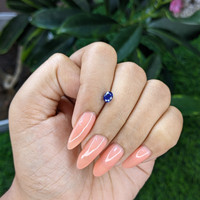 0.74 Ct. Blue Sapphire from Tanzania Life Style