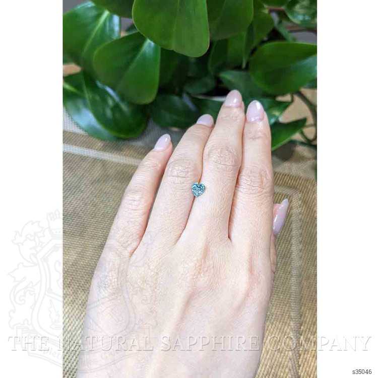 0.79 Ct. Greenish Blue Sapphire from Montana