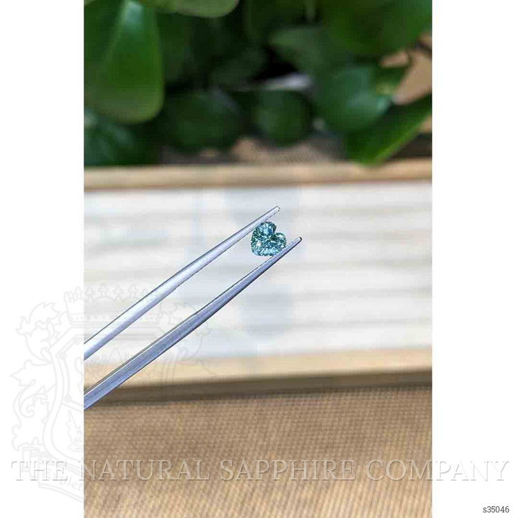 0.79 Ct. Greenish Blue Sapphire from Montana