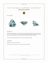 0.73 Ct. Bluish Green Sapphire from Montana Appraisal
