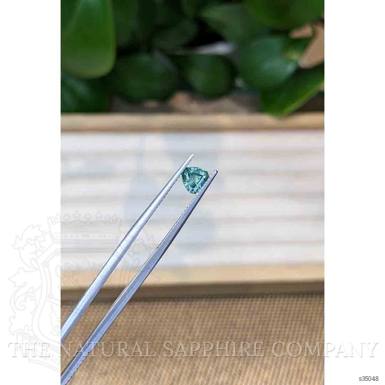 0.73 Ct. Greenish Blue Sapphire from Montana