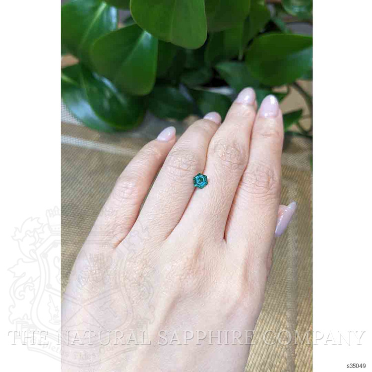 0.74 Ct. Bluish Green Sapphire from Montana