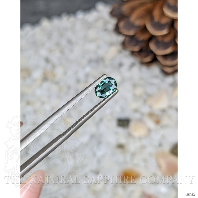 0.71 Ct. Bluish Green Sapphire from Madagascar