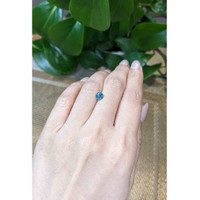 0.76 Ct. Greenish Blue Sapphire from Montana Life Style