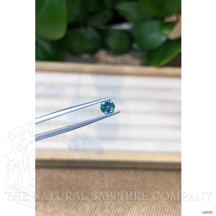 0.76 Ct. Greenish Blue Sapphire from Montana
