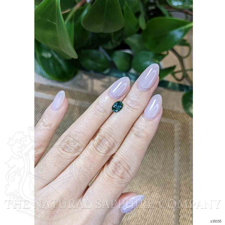 1.03 Ct. Bluish Green Sapphire from Montana