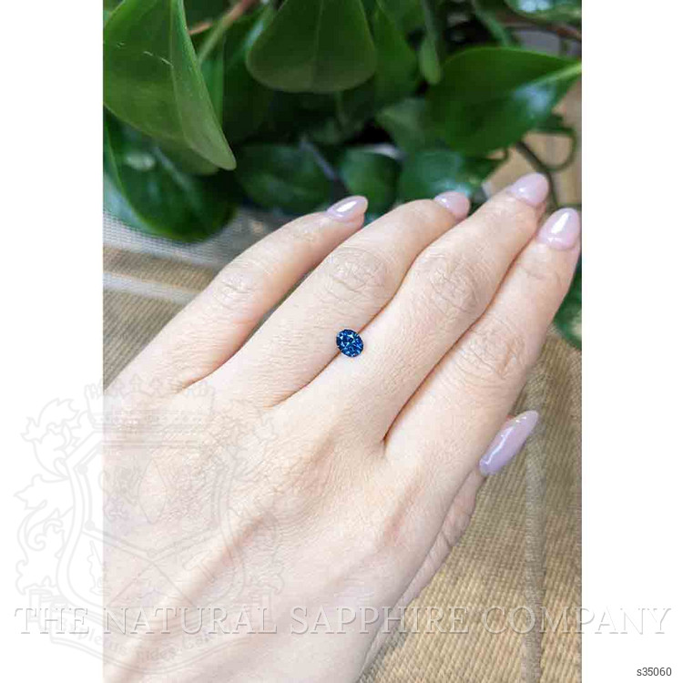 0.65 Ct. Greenish Blue Sapphire from Montana