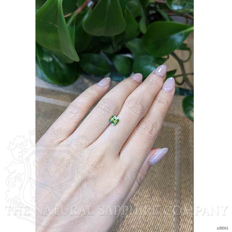 1.18 Ct. Yellowish Green Sapphire from Montana