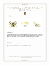 2.01 Ct. Yellow Sapphire from Montana Appraisal