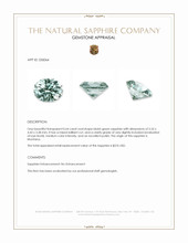 0.64 Ct. Bluish Green Sapphire from Montana Appraisal