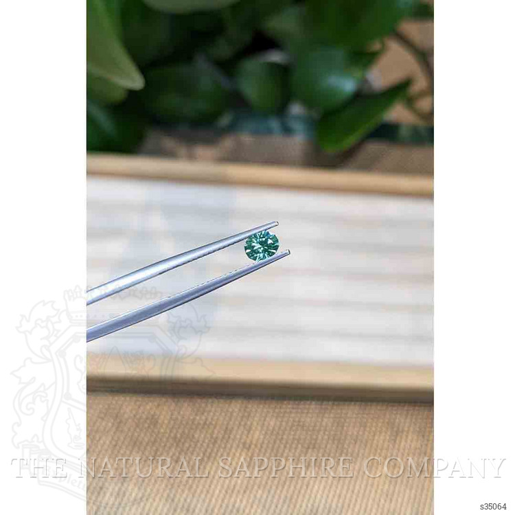 0.64 Ct. Bluish Green Sapphire from Montana