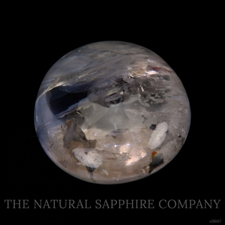 3.37 Ct. White Cabochon Sapphire from Ceylon (Sri Lanka)
