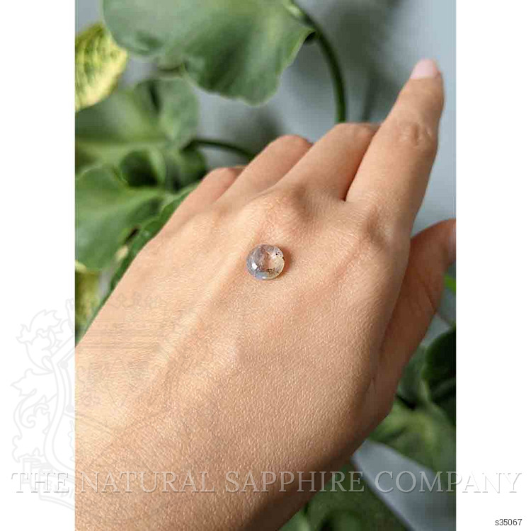 3.37 Ct. White Cabochon Sapphire from Ceylon (Sri Lanka)