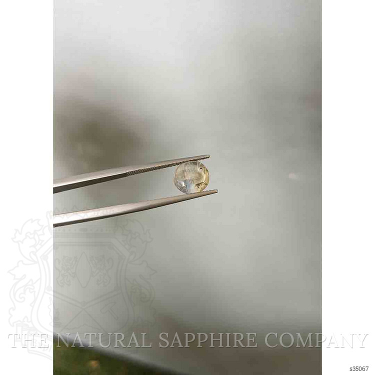 3.37 Ct. White Cabochon Sapphire from Ceylon (Sri Lanka)