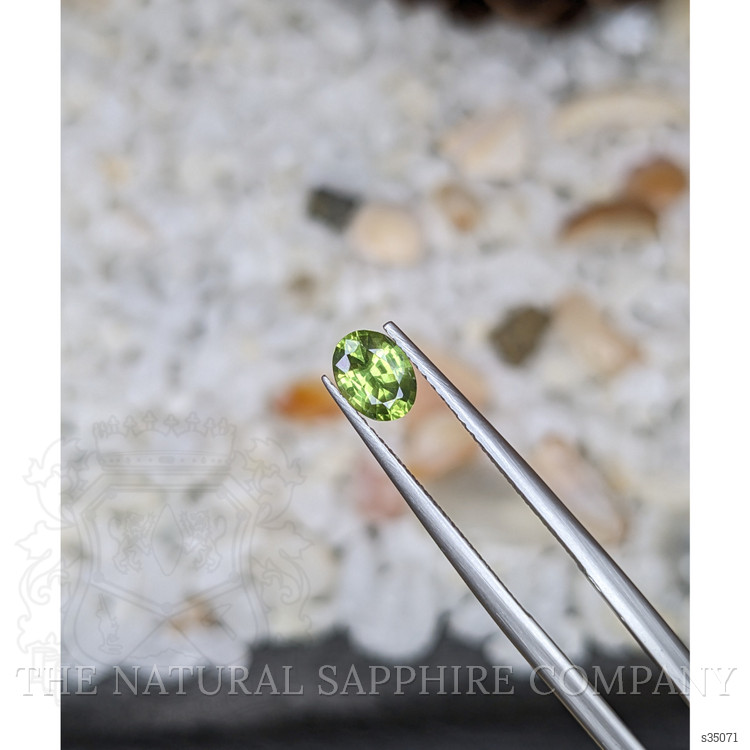 0.66 Ct. Yellowish Green Sapphire from Madagascar