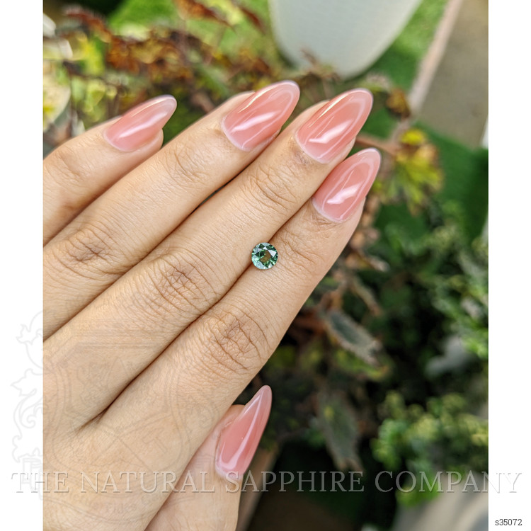 0.60 Ct. Bluish Green Sapphire from Madagascar