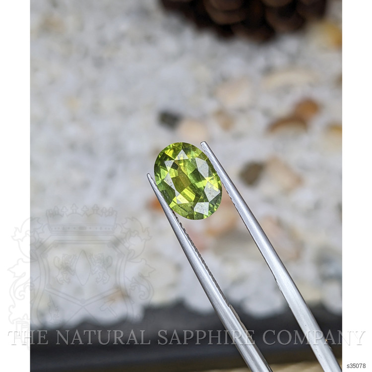 2.98 Ct. Yellowish Green Sapphire from Madagascar